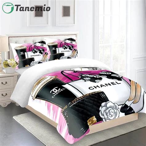 chanel bed set queen|chanel inspired comforter set.